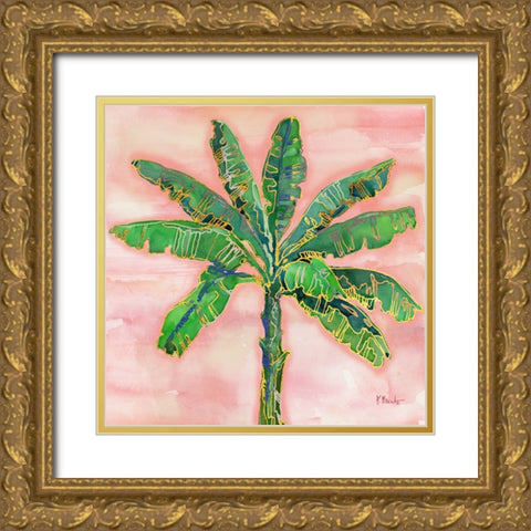 Hana Palm III Gold Ornate Wood Framed Art Print with Double Matting by Brent, Paul
