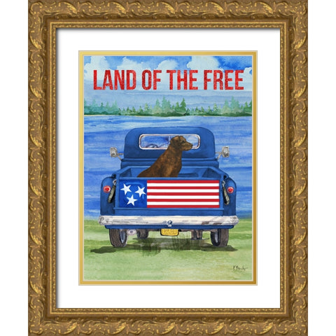 Freedom Lake Truck I Gold Ornate Wood Framed Art Print with Double Matting by Brent, Paul