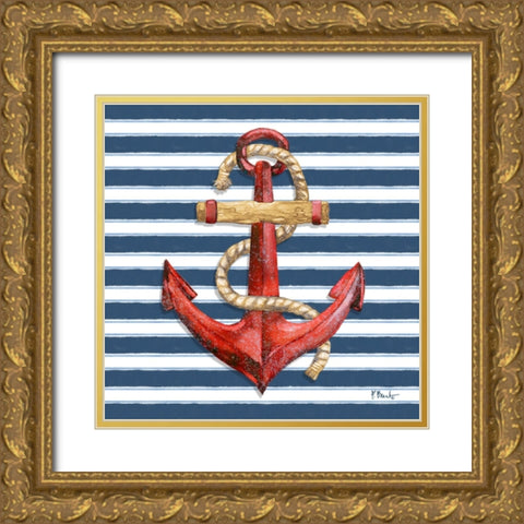 Submerged Anchor I - Classic Gold Ornate Wood Framed Art Print with Double Matting by Brent, Paul