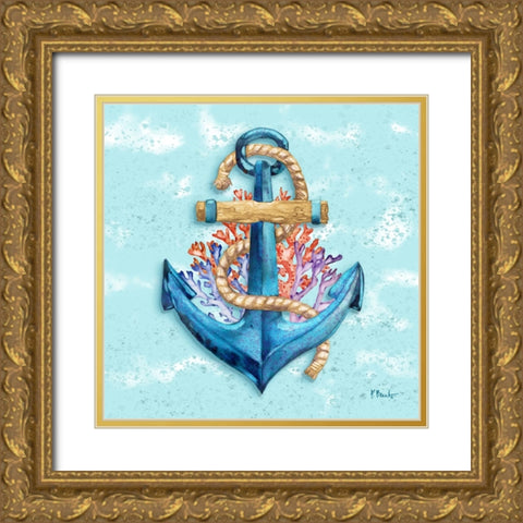 Submerged Anchor I Gold Ornate Wood Framed Art Print with Double Matting by Brent, Paul