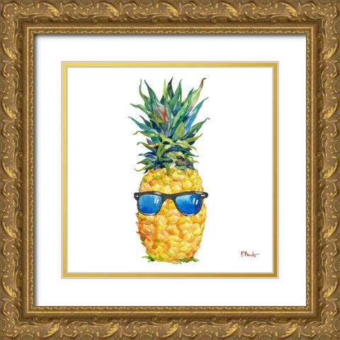 Cool Kona Pineapple III Gold Ornate Wood Framed Art Print with Double Matting by Brent, Paul