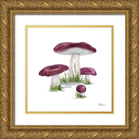 Mushroom Patch IV Gold Ornate Wood Framed Art Print with Double Matting by Brent, Paul