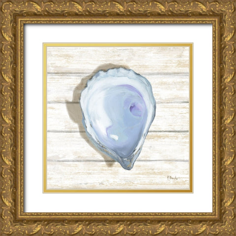 Oyster Woodgrain I Gold Ornate Wood Framed Art Print with Double Matting by Brent, Paul
