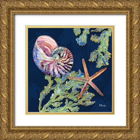 Spectrum Shells I Gold Ornate Wood Framed Art Print with Double Matting by Brent, Paul