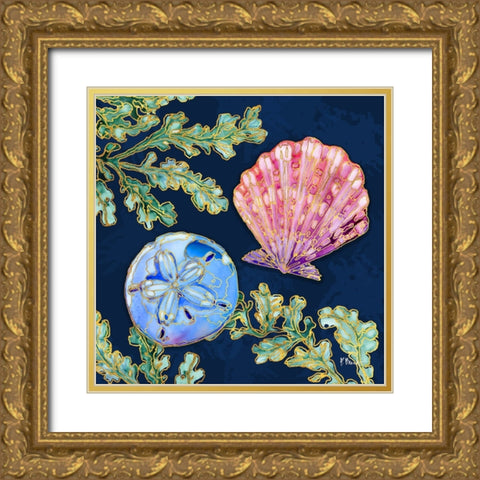 Spectrum Shells II Gold Ornate Wood Framed Art Print with Double Matting by Brent, Paul