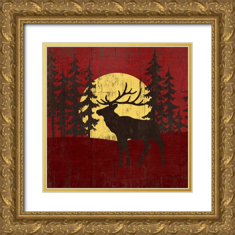 Moonlight Lodge I Gold Ornate Wood Framed Art Print with Double Matting by Brent, Paul