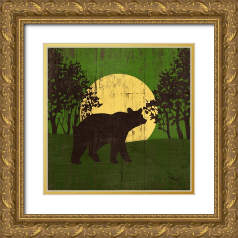Moonlight Lodge II Gold Ornate Wood Framed Art Print with Double Matting by Brent, Paul