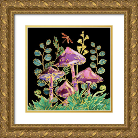Far Out Mushrooms III Gold Ornate Wood Framed Art Print with Double Matting by Brent, Paul