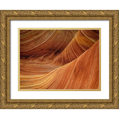 Abstract 3 Gold Ornate Wood Framed Art Print with Double Matting by Lee, Rachel