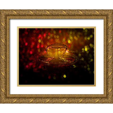 Abstract 5 Gold Ornate Wood Framed Art Print with Double Matting by Lee, Rachel