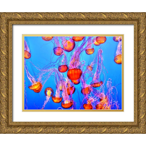 Abstract 7 Gold Ornate Wood Framed Art Print with Double Matting by Lee, Rachel