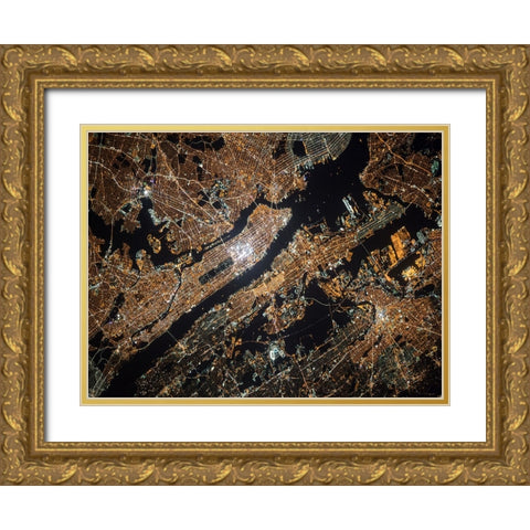 Aerial 1 Gold Ornate Wood Framed Art Print with Double Matting by Lee, Rachel
