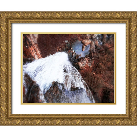 Aerial 4 Gold Ornate Wood Framed Art Print with Double Matting by Lee, Rachel
