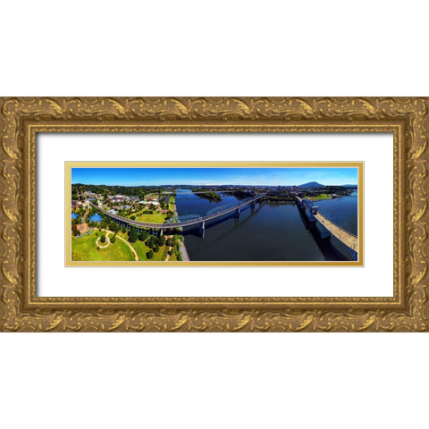 Aerial 8 Gold Ornate Wood Framed Art Print with Double Matting by Lee, Rachel