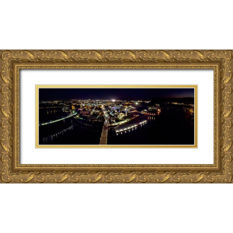 Aerial 9 Gold Ornate Wood Framed Art Print with Double Matting by Lee, Rachel