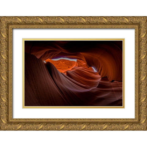 Antelope Canyon 7 Gold Ornate Wood Framed Art Print with Double Matting by Lee, Rachel