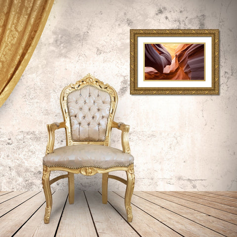 Antelope Canyon 8 Gold Ornate Wood Framed Art Print with Double Matting by Lee, Rachel