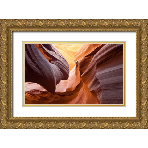 Antelope Canyon 8 Gold Ornate Wood Framed Art Print with Double Matting by Lee, Rachel