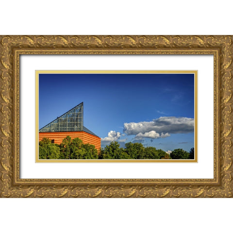 Aquarium Sky Gold Ornate Wood Framed Art Print with Double Matting by Lee, Rachel