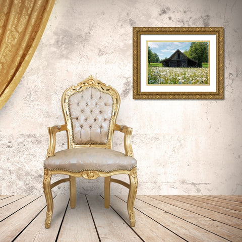 Barn 4 Gold Ornate Wood Framed Art Print with Double Matting by Lee, Rachel