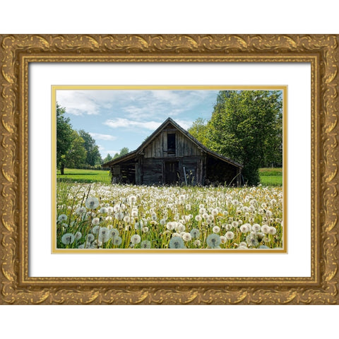 Barn 4 Gold Ornate Wood Framed Art Print with Double Matting by Lee, Rachel