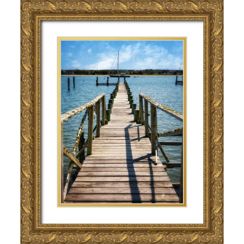 Beach 28 Gold Ornate Wood Framed Art Print with Double Matting by Lee, Rachel