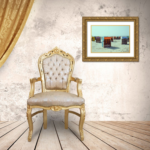 Beach 6 Gold Ornate Wood Framed Art Print with Double Matting by Lee, Rachel