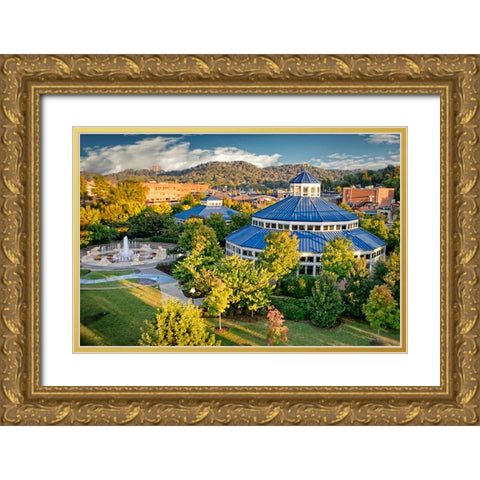 Carousel Gold Ornate Wood Framed Art Print with Double Matting by Lee, Rachel