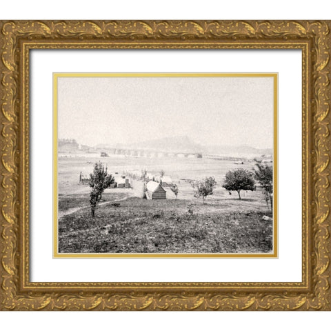 Chattanooga 1861 2 Gold Ornate Wood Framed Art Print with Double Matting by Lee, Rachel