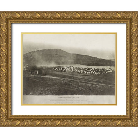 Chattanooga Army of the Cumberland 1864 Gold Ornate Wood Framed Art Print with Double Matting by Lee, Rachel