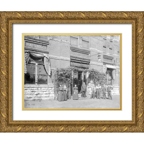 Chattanooga Brewing Company Gold Ornate Wood Framed Art Print with Double Matting by Lee, Rachel