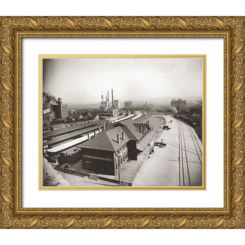 Chattanooga Rail Station 1 Gold Ornate Wood Framed Art Print with Double Matting by Lee, Rachel