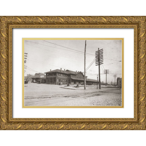 Chattanooga Rail Station 2 Gold Ornate Wood Framed Art Print with Double Matting by Lee, Rachel