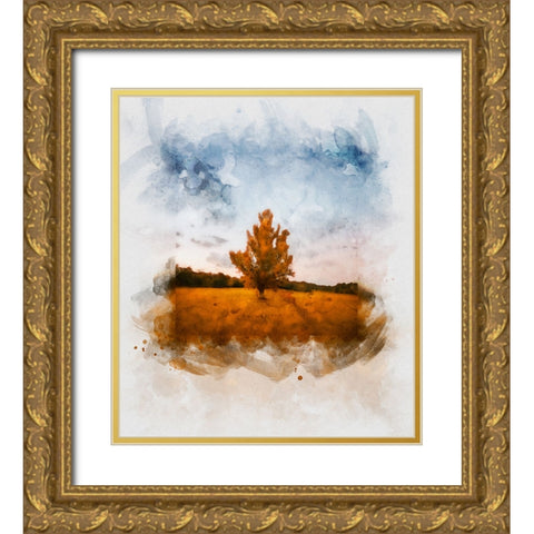 Chickamauga 15 Watercolor Gold Ornate Wood Framed Art Print with Double Matting by Lee, Rachel