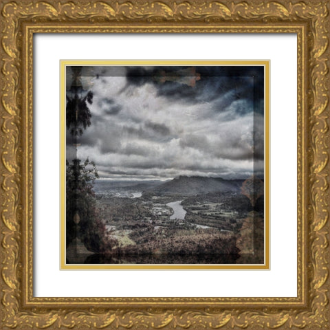 Fall View to Lookout DG Type Gold Ornate Wood Framed Art Print with Double Matting by Lee, Rachel