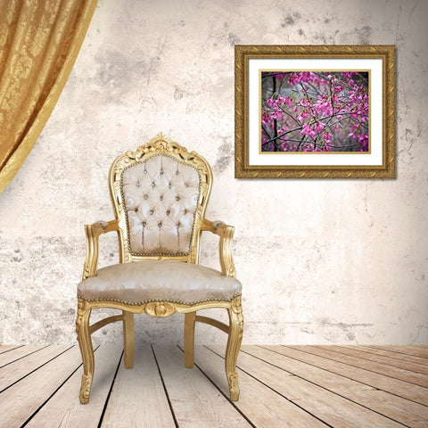 Flower 43 Gold Ornate Wood Framed Art Print with Double Matting by Lee, Rachel