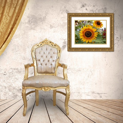 Flower 45 Gold Ornate Wood Framed Art Print with Double Matting by Lee, Rachel