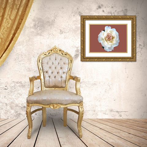 Flower 60 Gold Ornate Wood Framed Art Print with Double Matting by Lee, Rachel