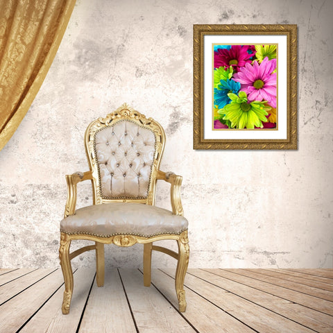 Flower 74 Gold Ornate Wood Framed Art Print with Double Matting by Lee, Rachel