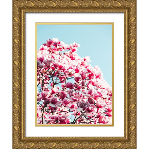 Flower 83 Gold Ornate Wood Framed Art Print with Double Matting by Lee, Rachel