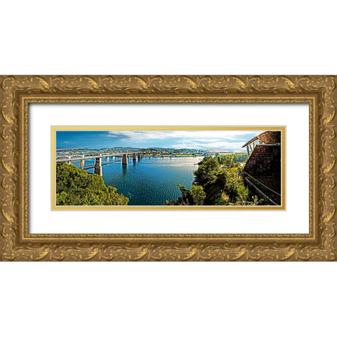 From Hunter North Pano Vivid Gold Ornate Wood Framed Art Print with Double Matting by Lee, Rachel