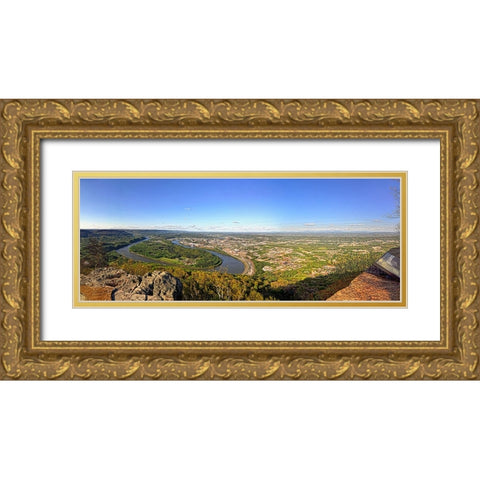 From Lookout Pano Gold Ornate Wood Framed Art Print with Double Matting by Lee, Rachel