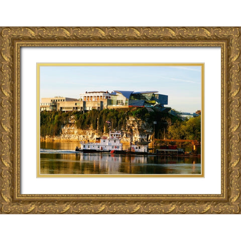 Hunter And Tug Gold Ornate Wood Framed Art Print with Double Matting by Lee, Rachel