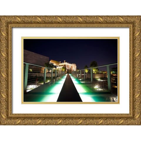 Hunter Walk Gold Ornate Wood Framed Art Print with Double Matting by Lee, Rachel