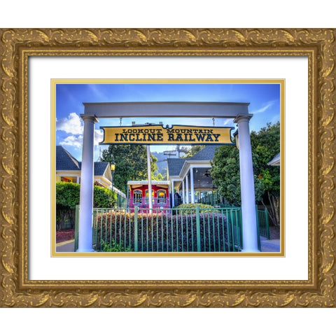 Incline Entrance Gold Ornate Wood Framed Art Print with Double Matting by Lee, Rachel