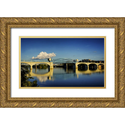 Lazy Afternoon Market Gold Ornate Wood Framed Art Print with Double Matting by Lee, Rachel