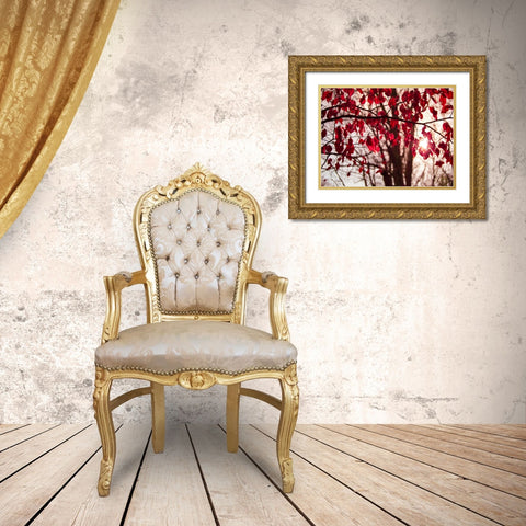 Leaves 11 Gold Ornate Wood Framed Art Print with Double Matting by Lee, Rachel