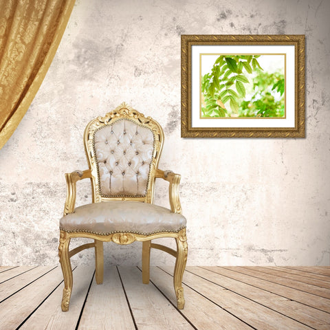 Leaves 4 Gold Ornate Wood Framed Art Print with Double Matting by Lee, Rachel