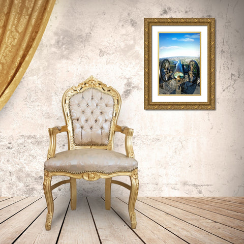 Lookout Cannon 2 Color Gold Ornate Wood Framed Art Print with Double Matting by Lee, Rachel