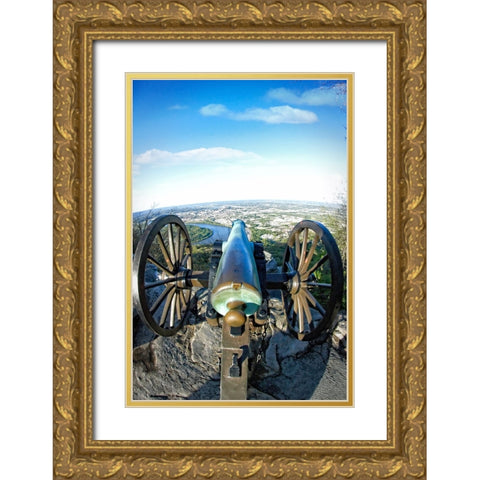 Lookout Cannon 2 Color Gold Ornate Wood Framed Art Print with Double Matting by Lee, Rachel